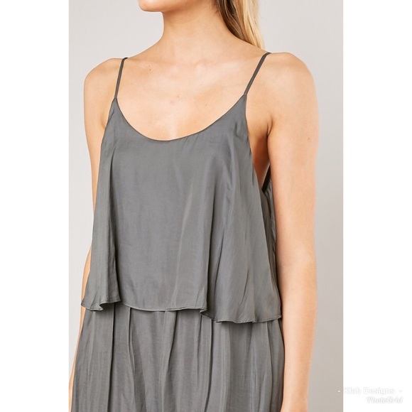 ❤️LAST 1! Ash Olive Adjustable Tiered Cami Dress! - Picture 3 of 7